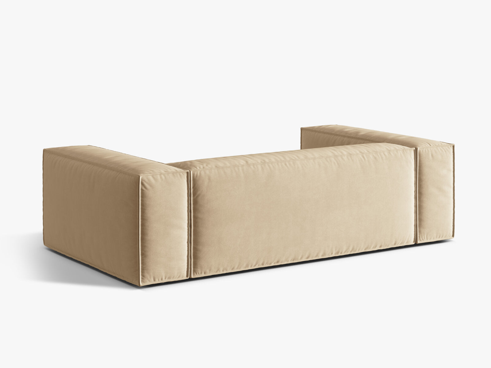 Micadoni Sofa Nuria 3-Sitzer Samt Nude