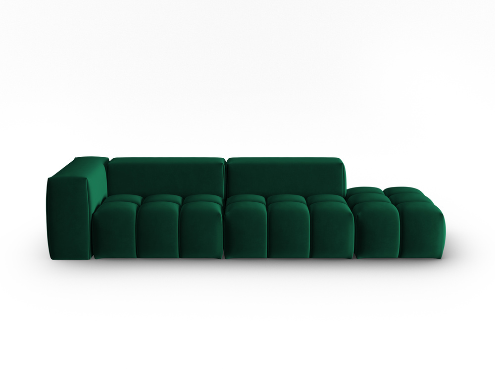 Cosmopolitan Design Sofa Verona 4-Sitzer offen Samt Casino Flaschengrün Rechts