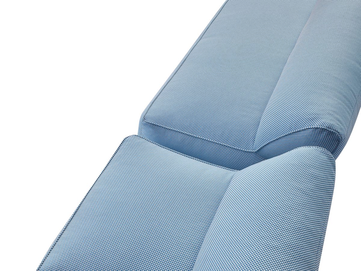 Bobochic Riviera Gartensofa 4-Sitzer Melange-Stoff Dunkelblau
