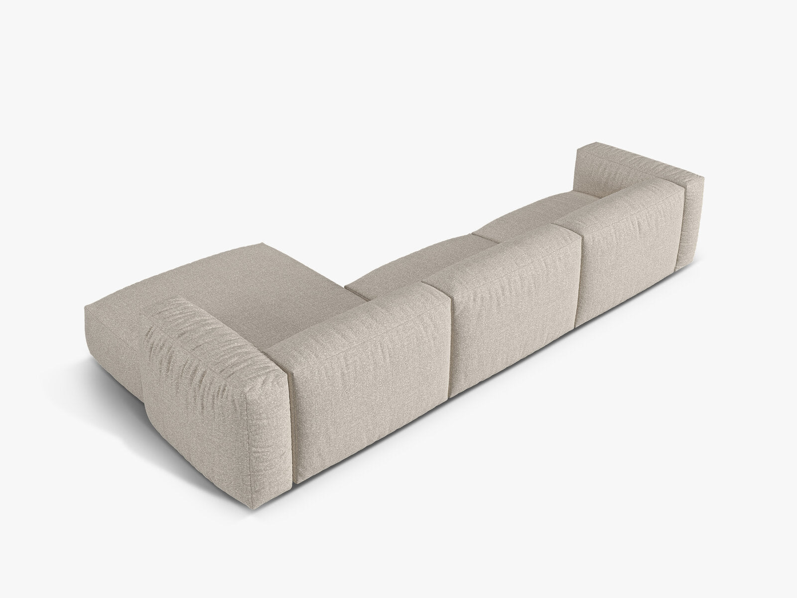 Micadoni Ecksofa Martina 3-Sitzer Rechts Boucle Monet Beige