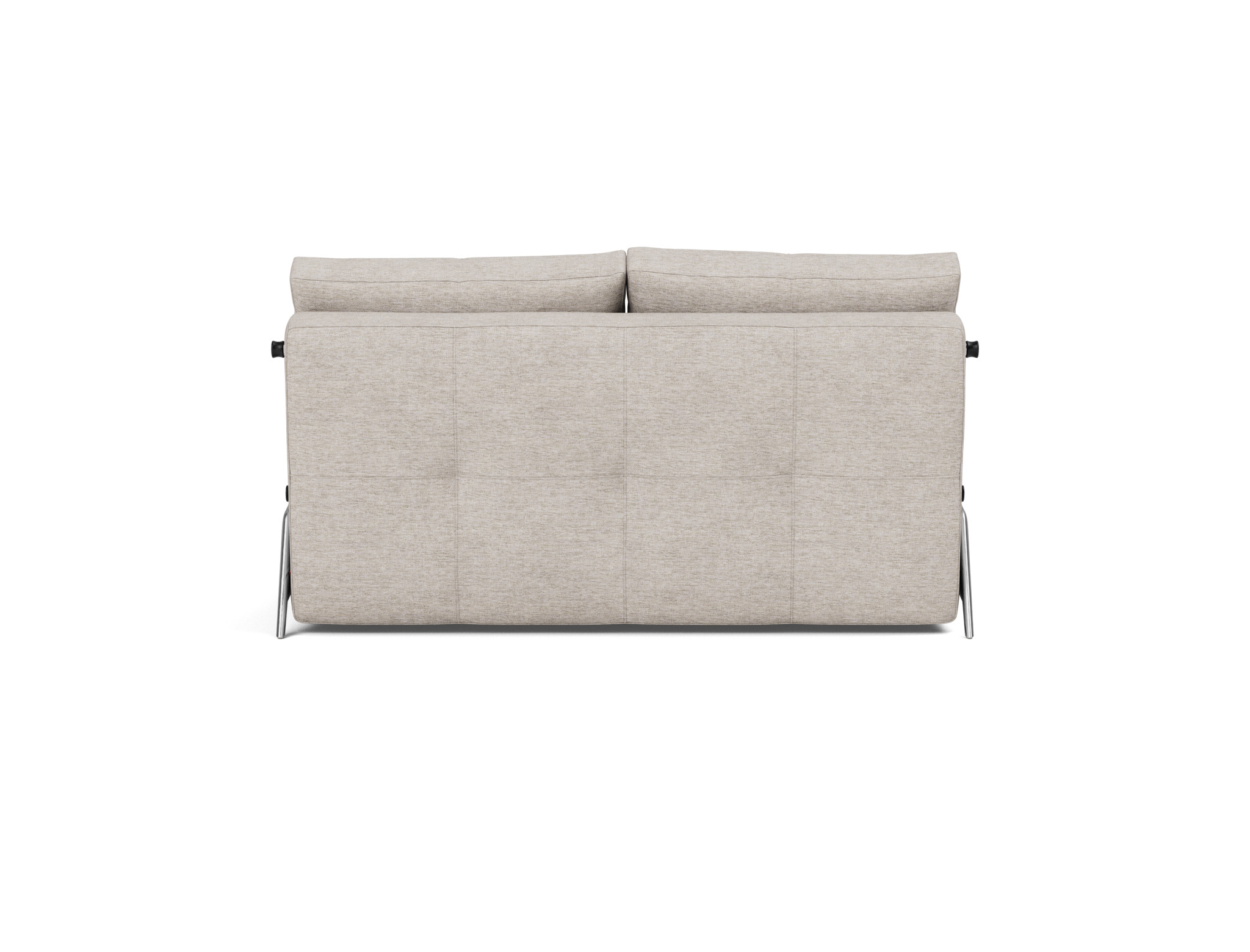 Schlafsofa Cubed 140 Chenille Yuveno 471-Sand Beine Aluminium