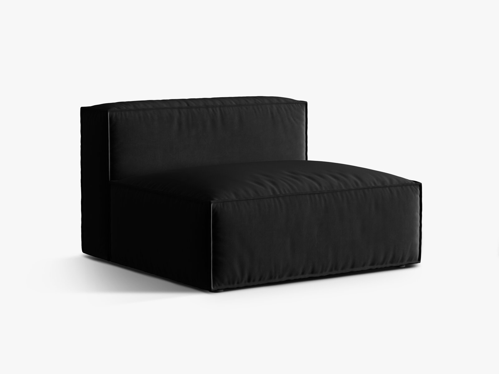 Micadoni Modul Nuria 2-Sitzer Samt Paris Schwarz