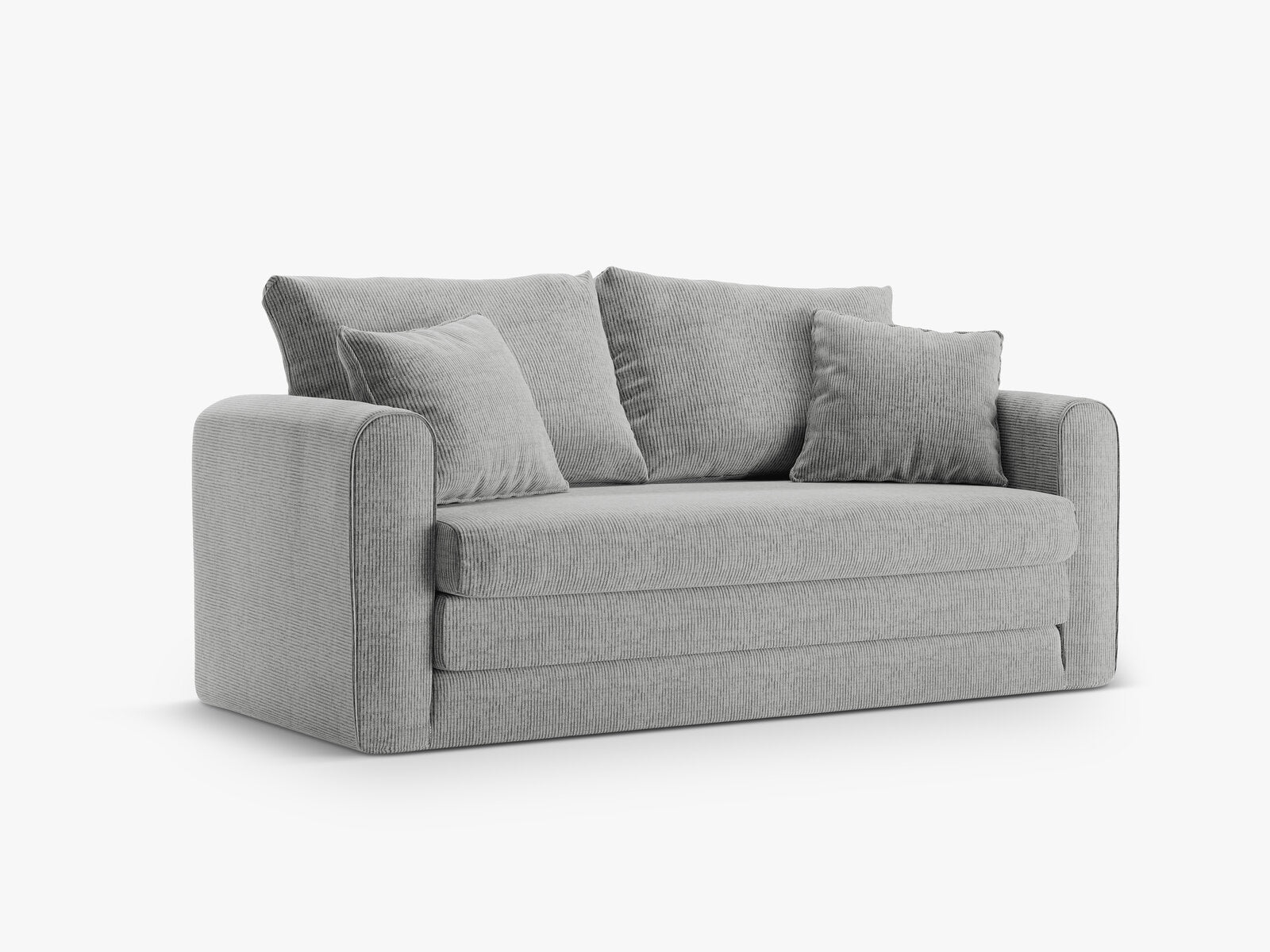 Micadoni Sofa Lido 2-Sitzer Strukturierter Stoff Warmes Grau