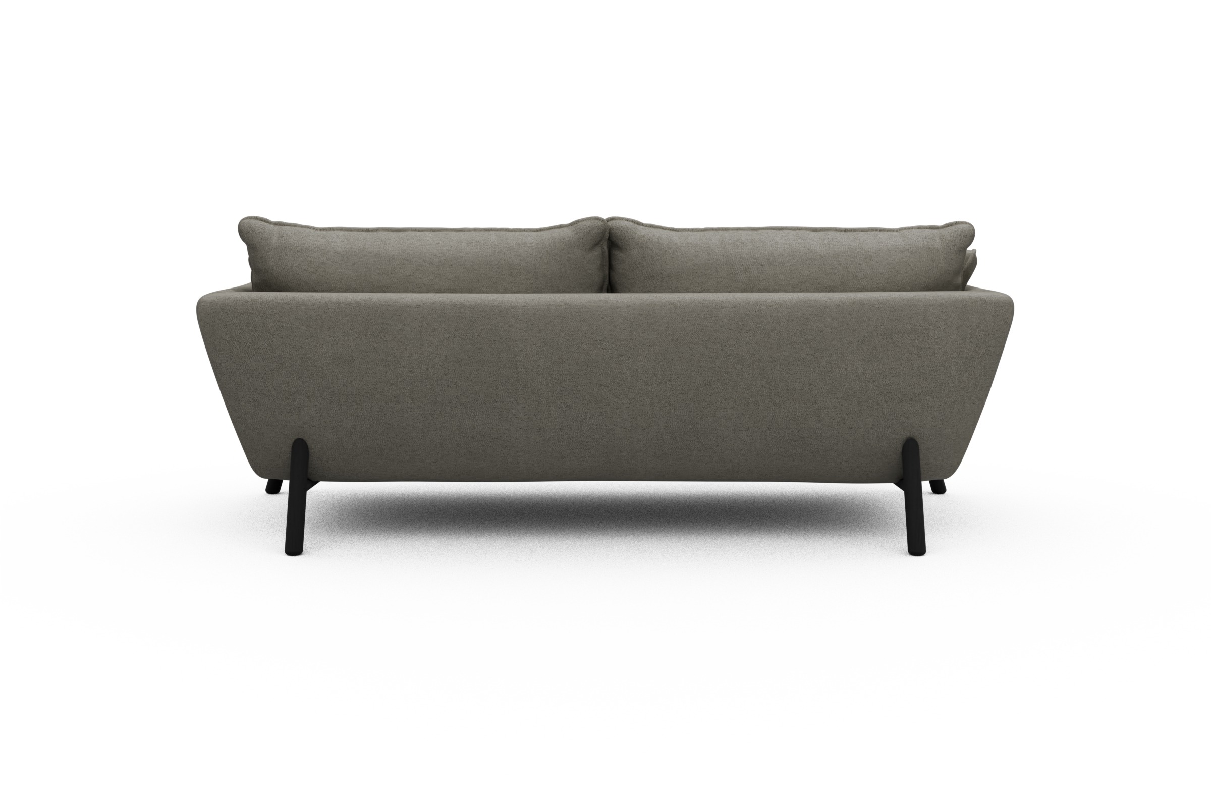 Sofa Emil PREMIUM 3-Sitzer Beinfarbe Eiche Schwarz Denari-Warm-Grey