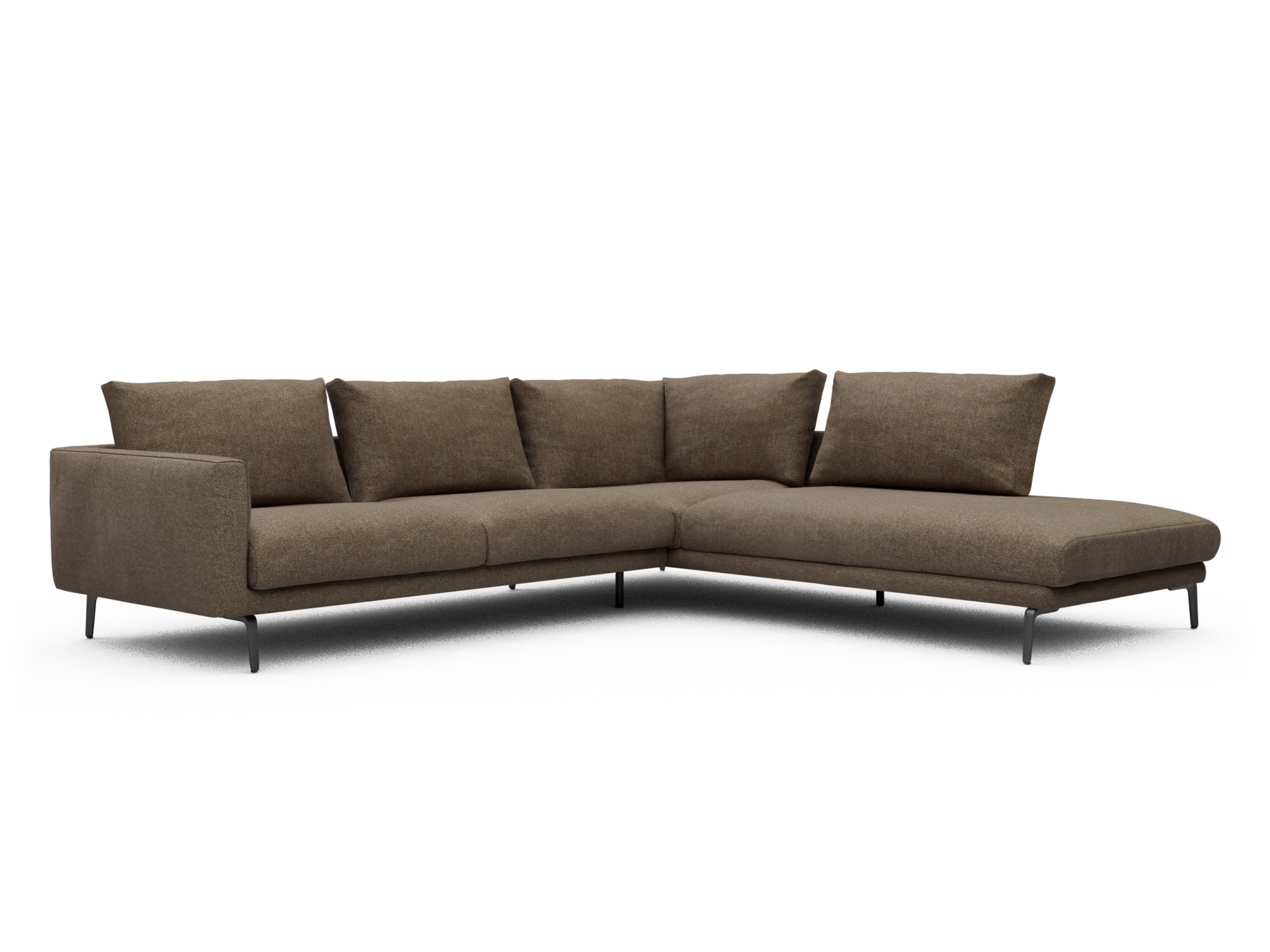 Skandi Home Ecksofa Karl Relax-Ecke rechts mit 2,5-Sitzer Aivi-Khaki-Brown moebelfaktor