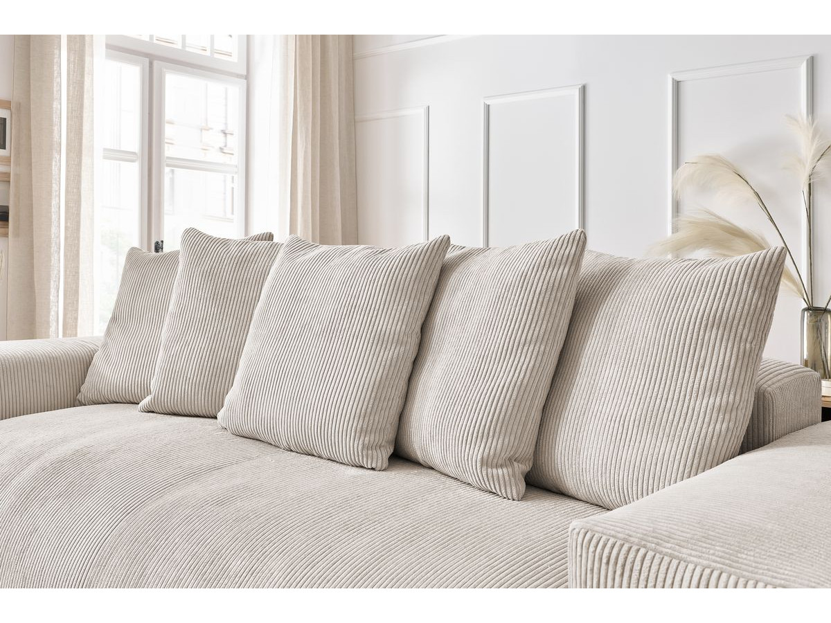 Bobochic Voltaire Sofa 3-Sitzer 280 × 124 cm Cordsamt Beige