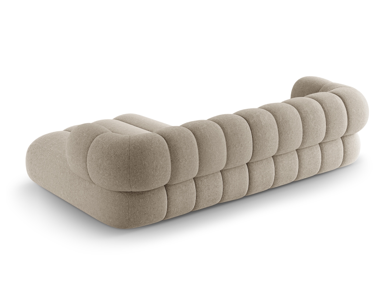 Cosmopolitan Design Ecksofa Koge 5-Sitzer Chenille Eden Dunkelbeige Rechts