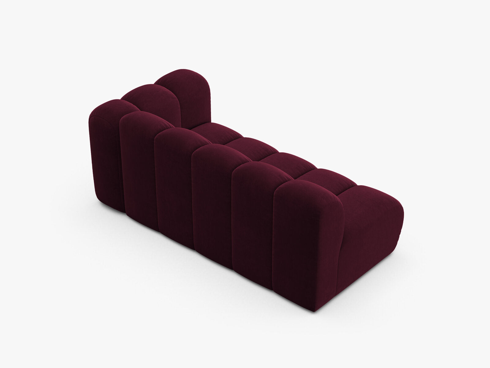 Micadoni Modul Lupine 3-Sitzer Samt Venus Burgunder Rechts
