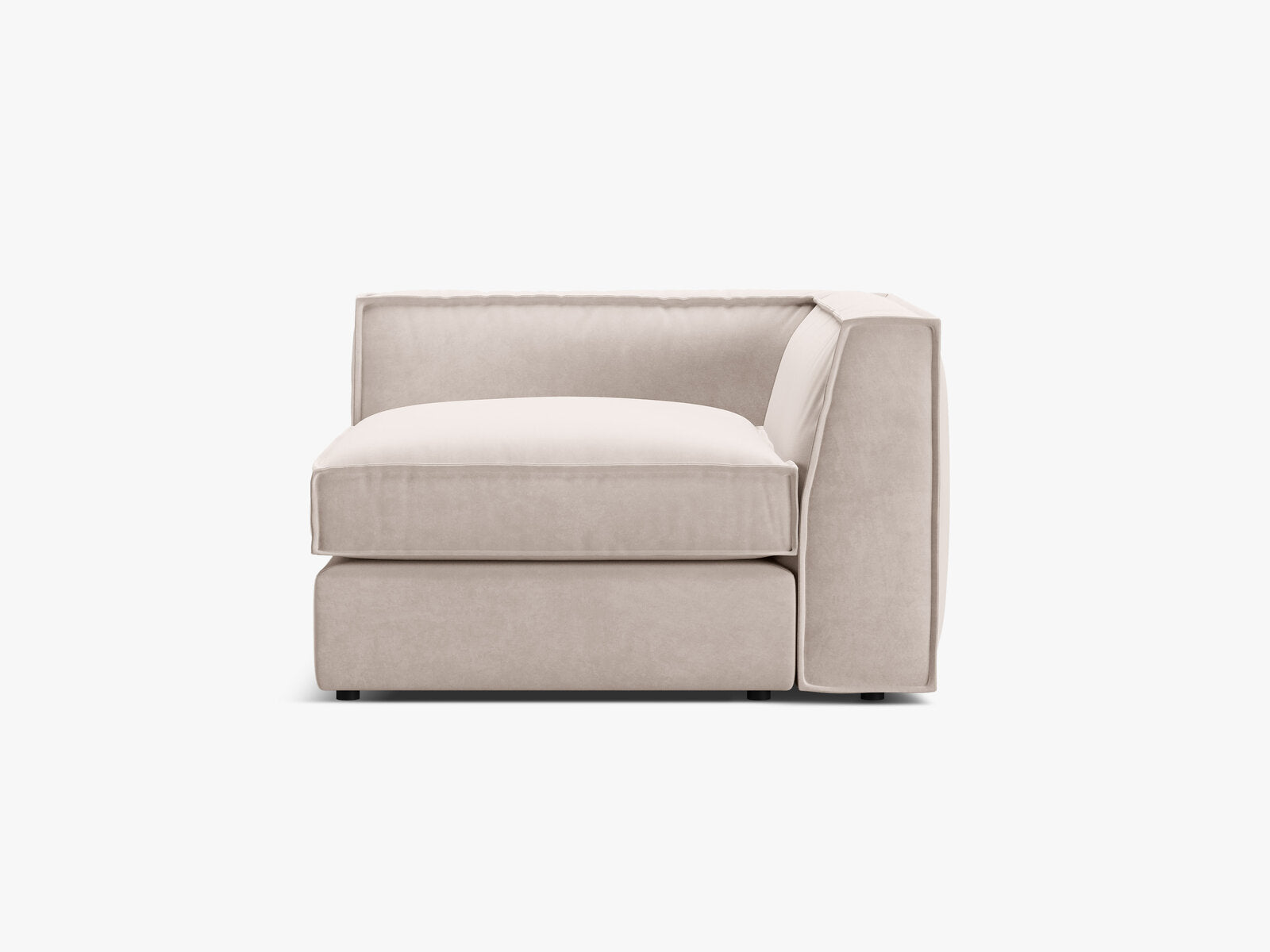 Micadoni Eckmodul Pola Samt Salvador Beige