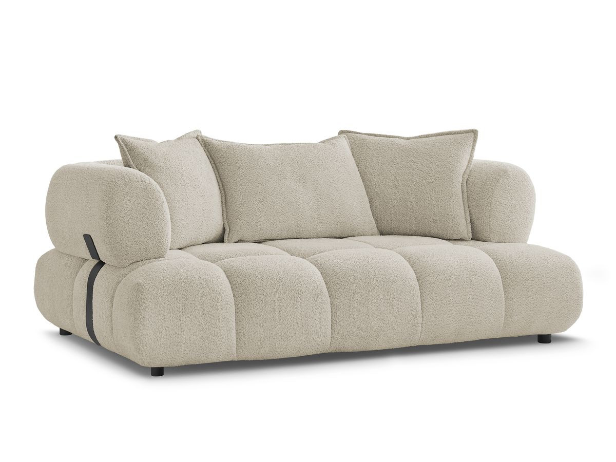 Bobochic Alya Sofa 2-Sitzer Bouclé-Stoff Beige
