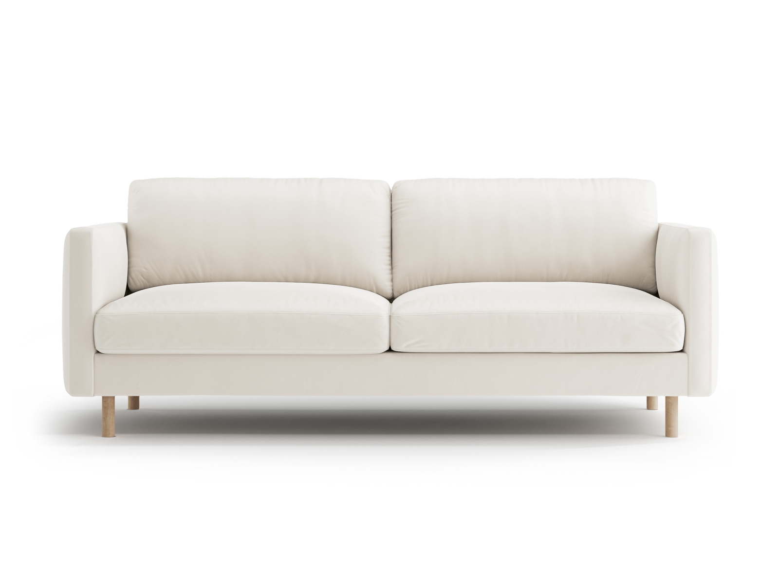 Micadoni Sofa Eden 3-Sitzer Samt Beige