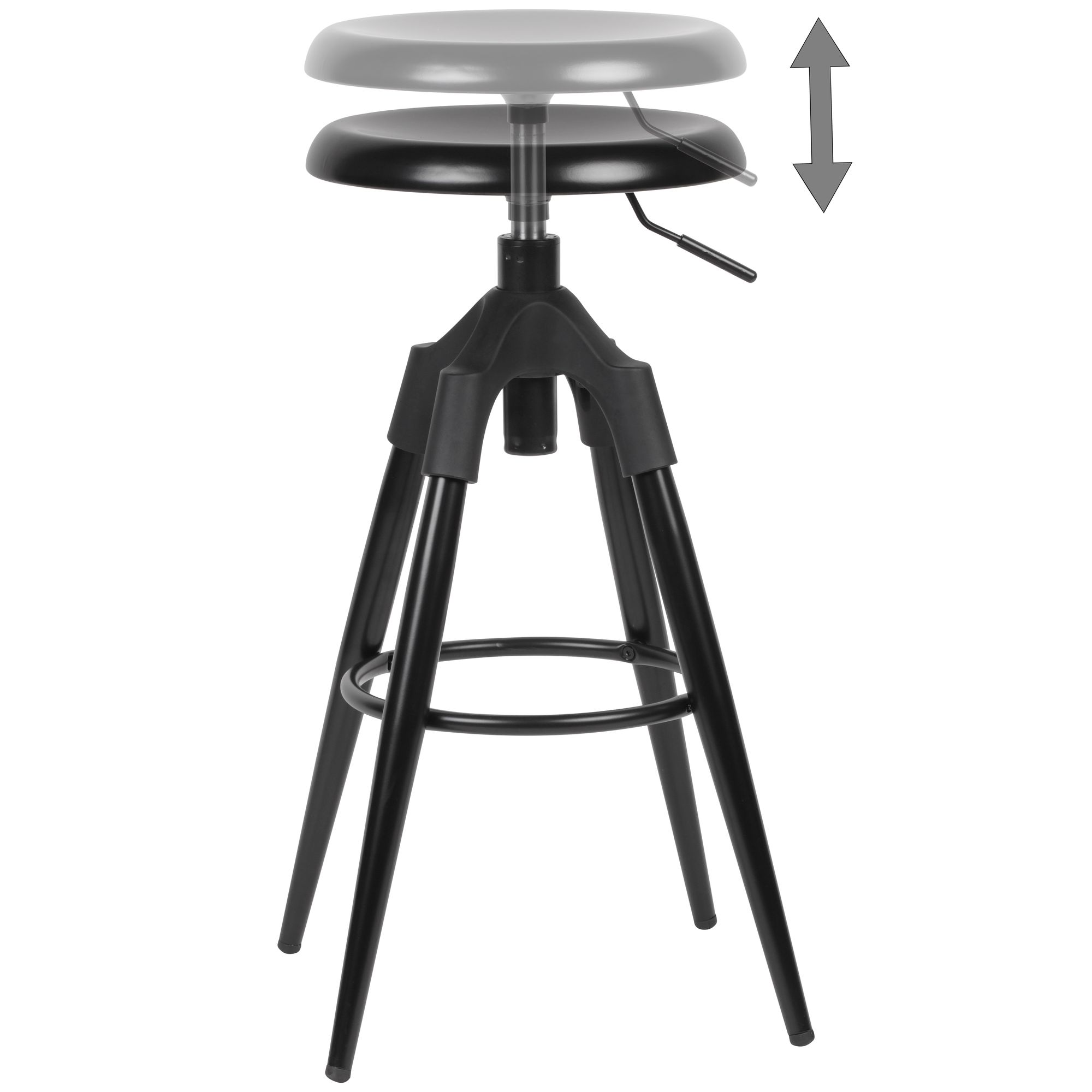Barhocker Sorring Metall Schwarz Ø 53 cm