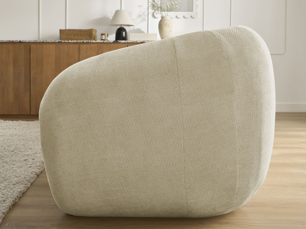 Bobochic Neyo Schlafsofa 3-Sitzer Stoff Taupe