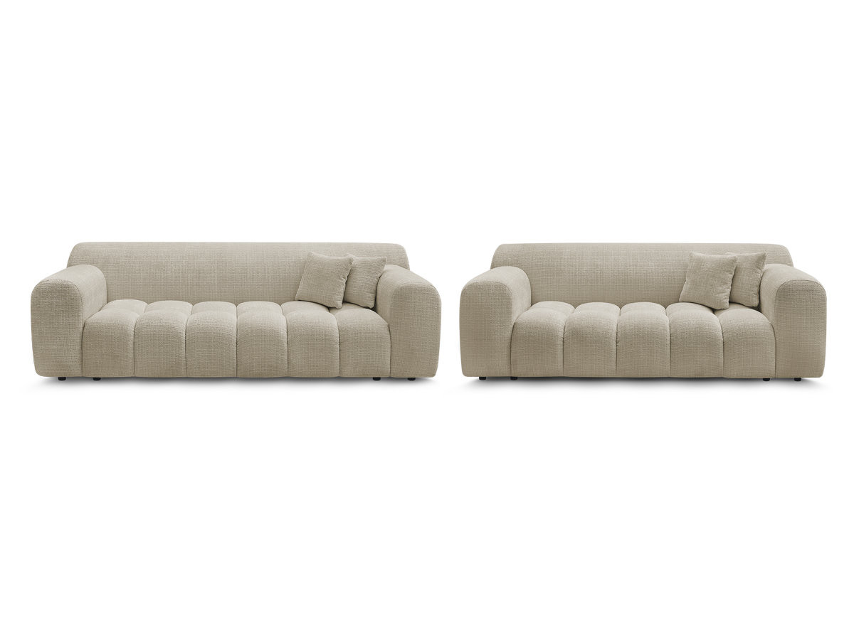 Bobochic Melisse Sofa 5-Sitzer Strukturstoff Beige