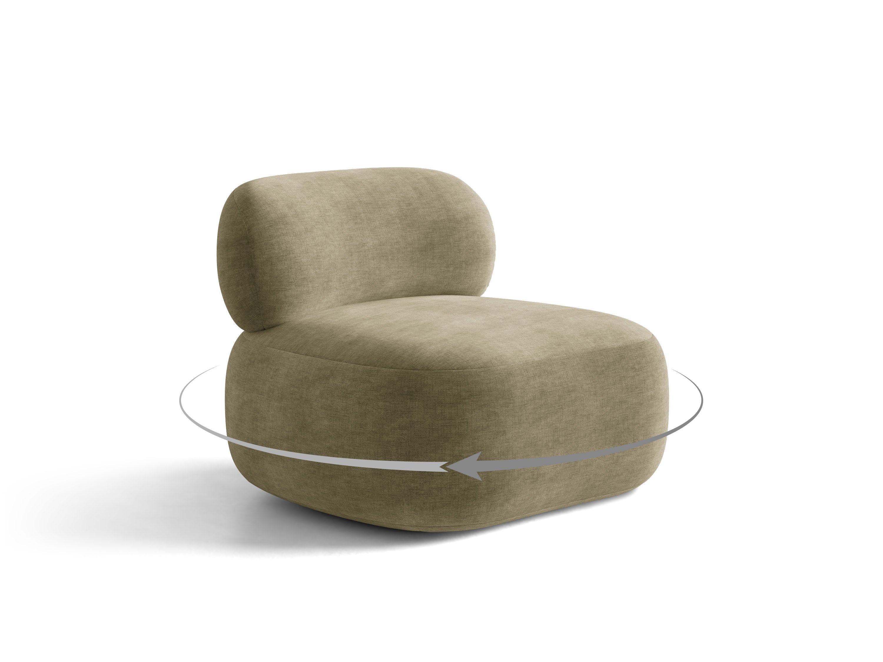 Micadoni Aura Drehbarer Sessel Chenille Golden Hellolive