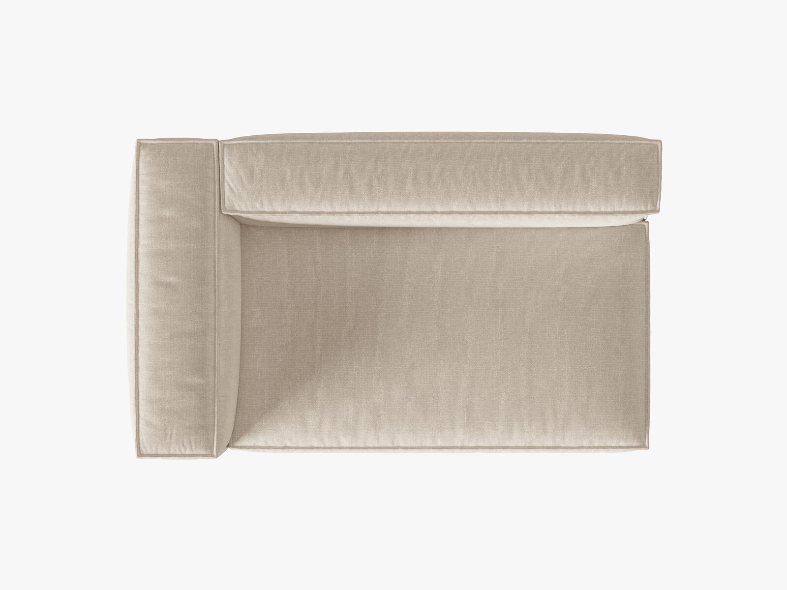 Micadoni Modul Nuria Groß 3-Sitzer Links Strukturierter Stoff Beige