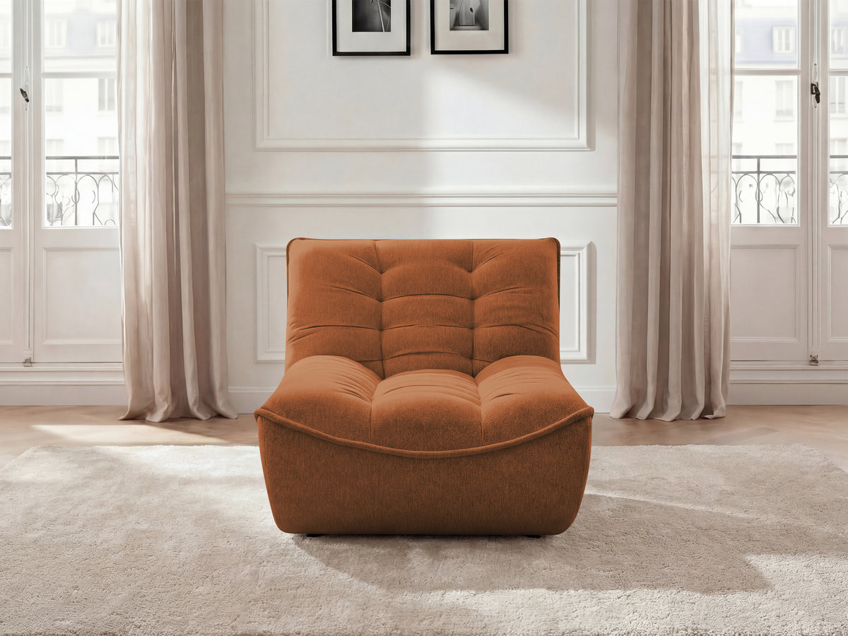Bobochic Serena Sofamodul 1-Sitzer Melange-Stoff Orange