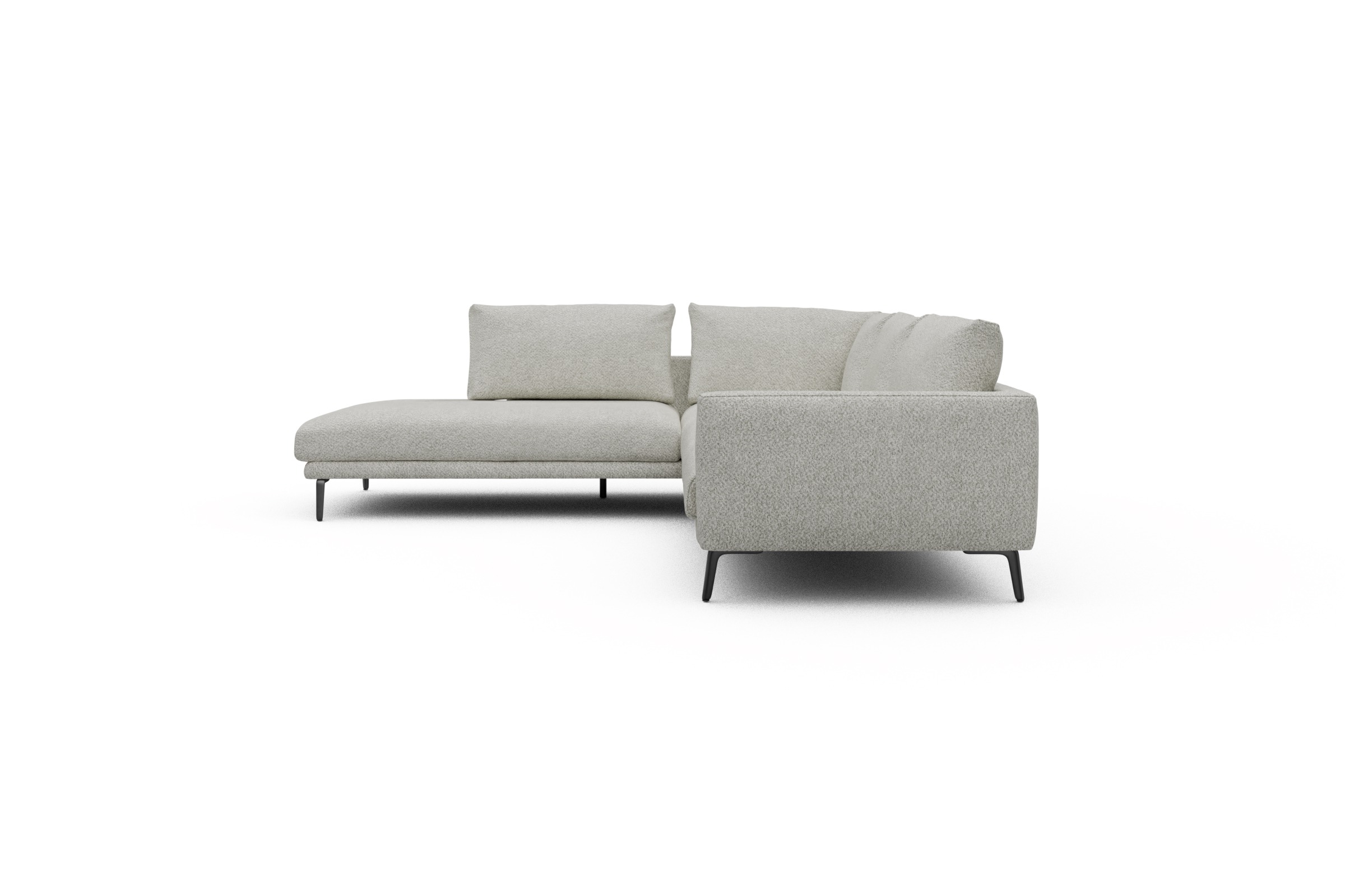 Ecksofa Karl Relax-Ecke links mit 2,5-Sitzer Vanora-Warm-Sand