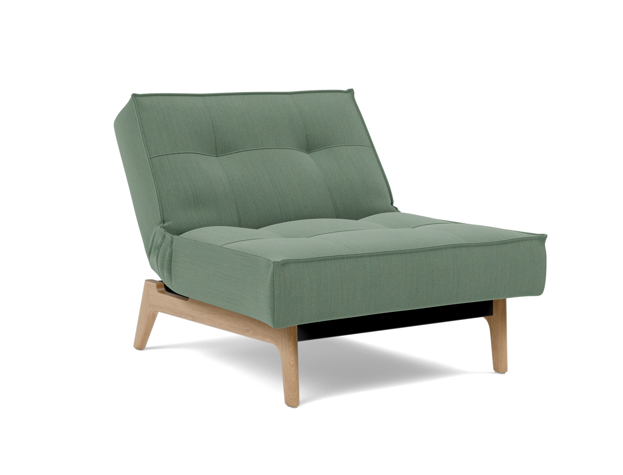 Sessel Splitback Flachgewebe Elegance 518-Green Beine Eiche