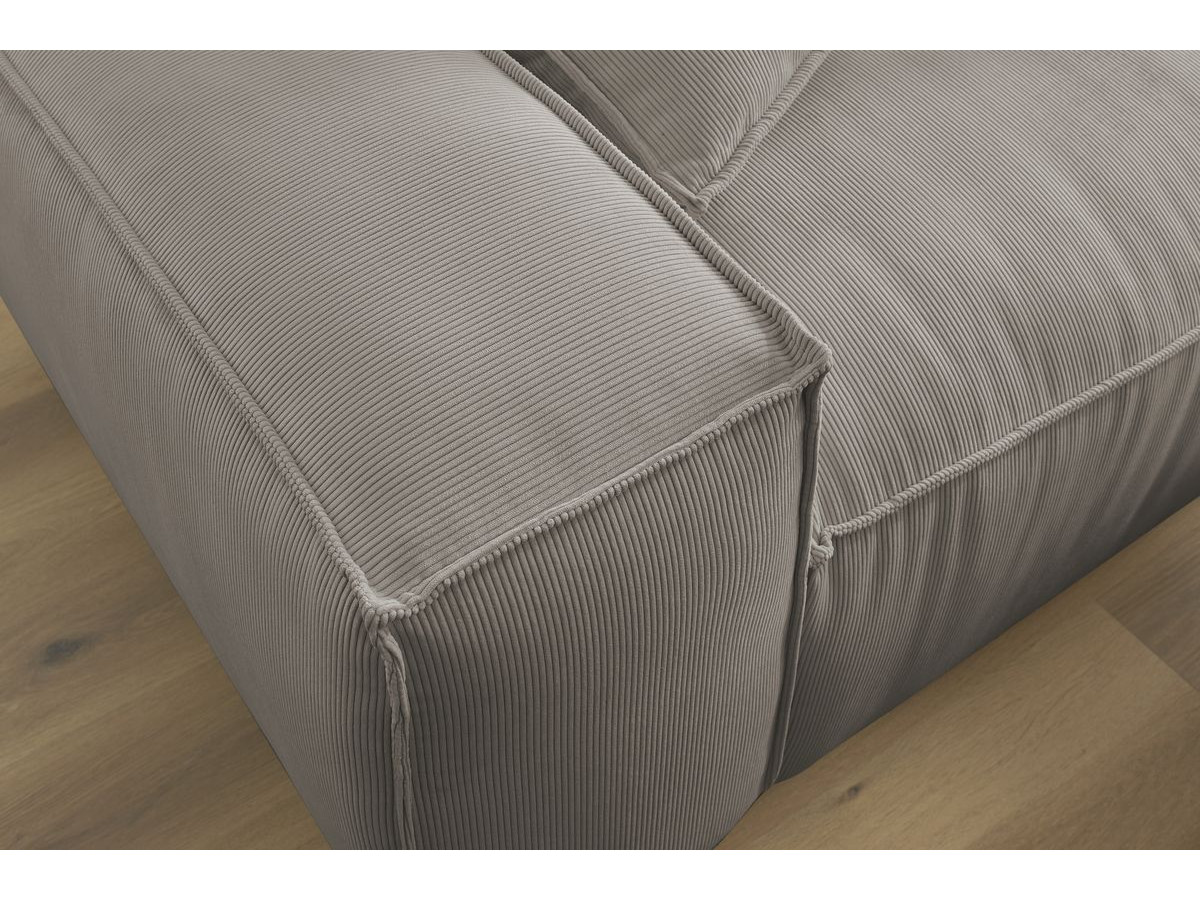 Bobochic Boheme Sofa 3-Sitzer Cordsamt Taupe