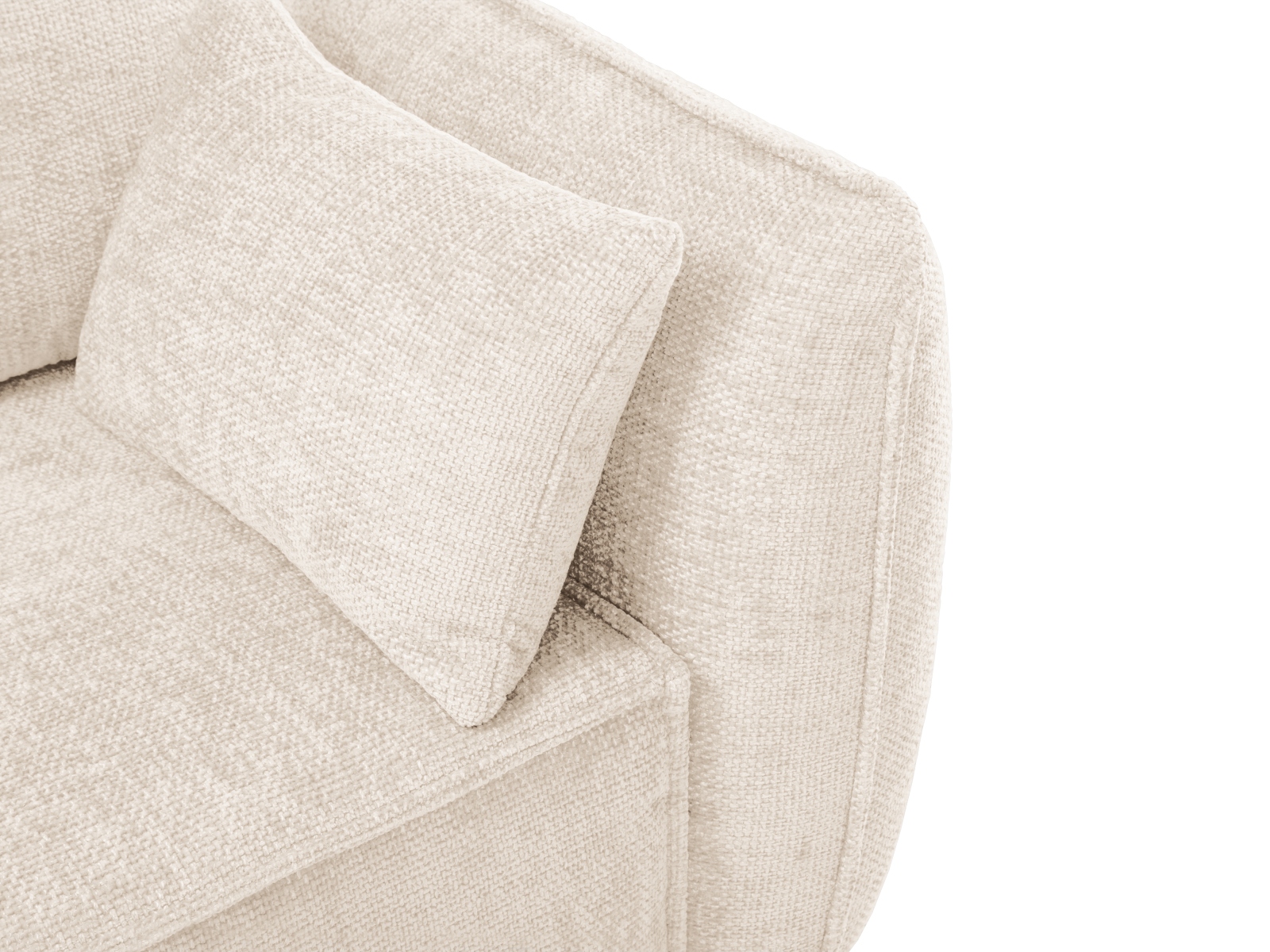 Micadoni Ecksofa Kaelle 4-Sitzer mit Schlaffunktion Links Chenille Helles Beige