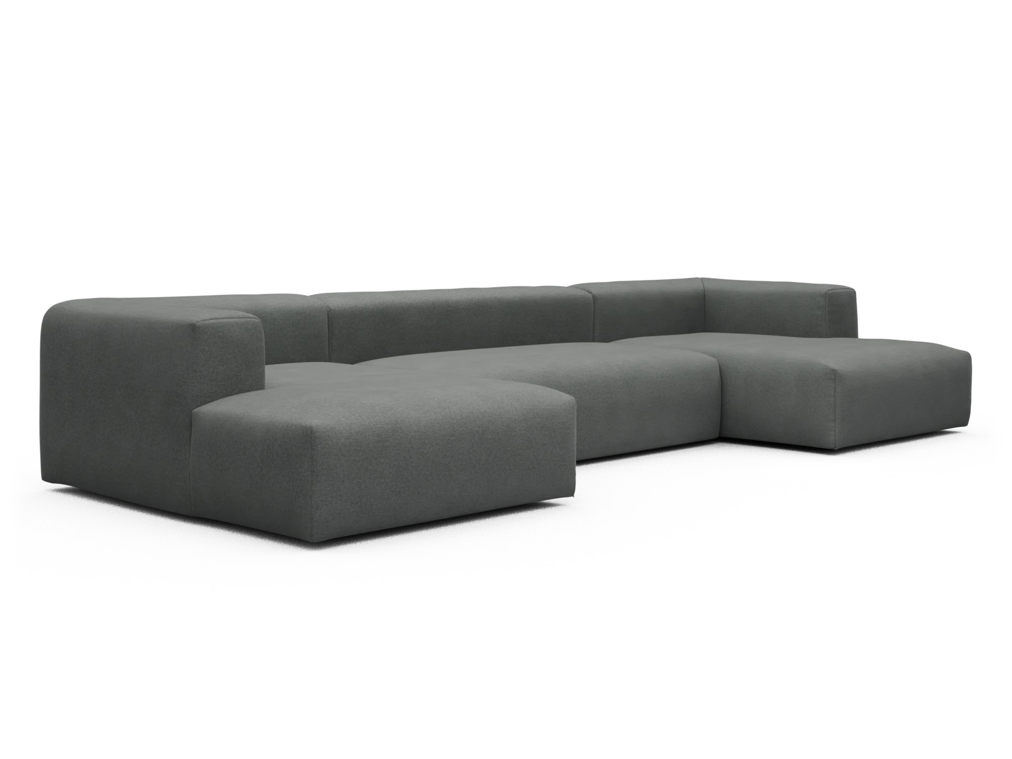 Skandi Home Wohnlandschaft Fred mit 2-Sitzer und Chaiselongue beidseitig Satya-Steel moebelfaktor