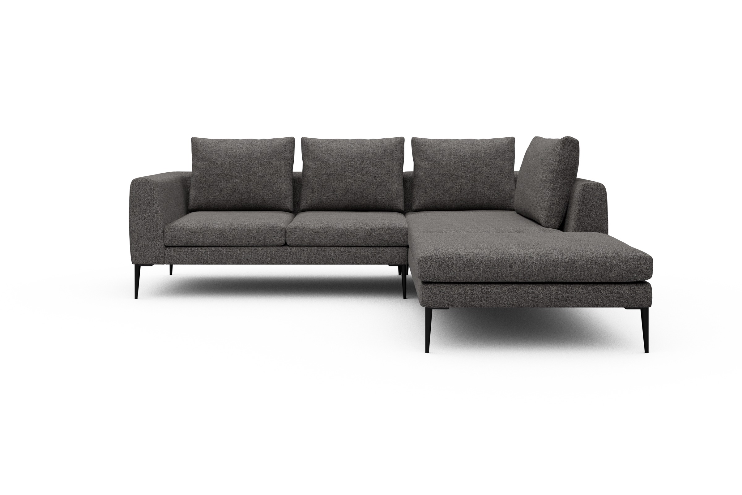 Skandi Home Ecksofa Paul Relax-Ecke rechts mit 2-Sitzer Carreno-Salt-and-Pepper moebelfaktor