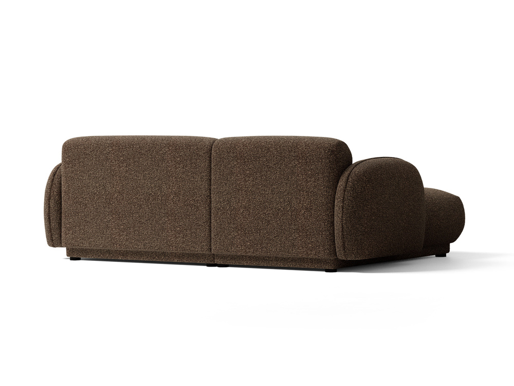 Cosmopolitan Design Ecksofa Bilbao 3-Sitzer kleine Version Boucle Miles Braun Links