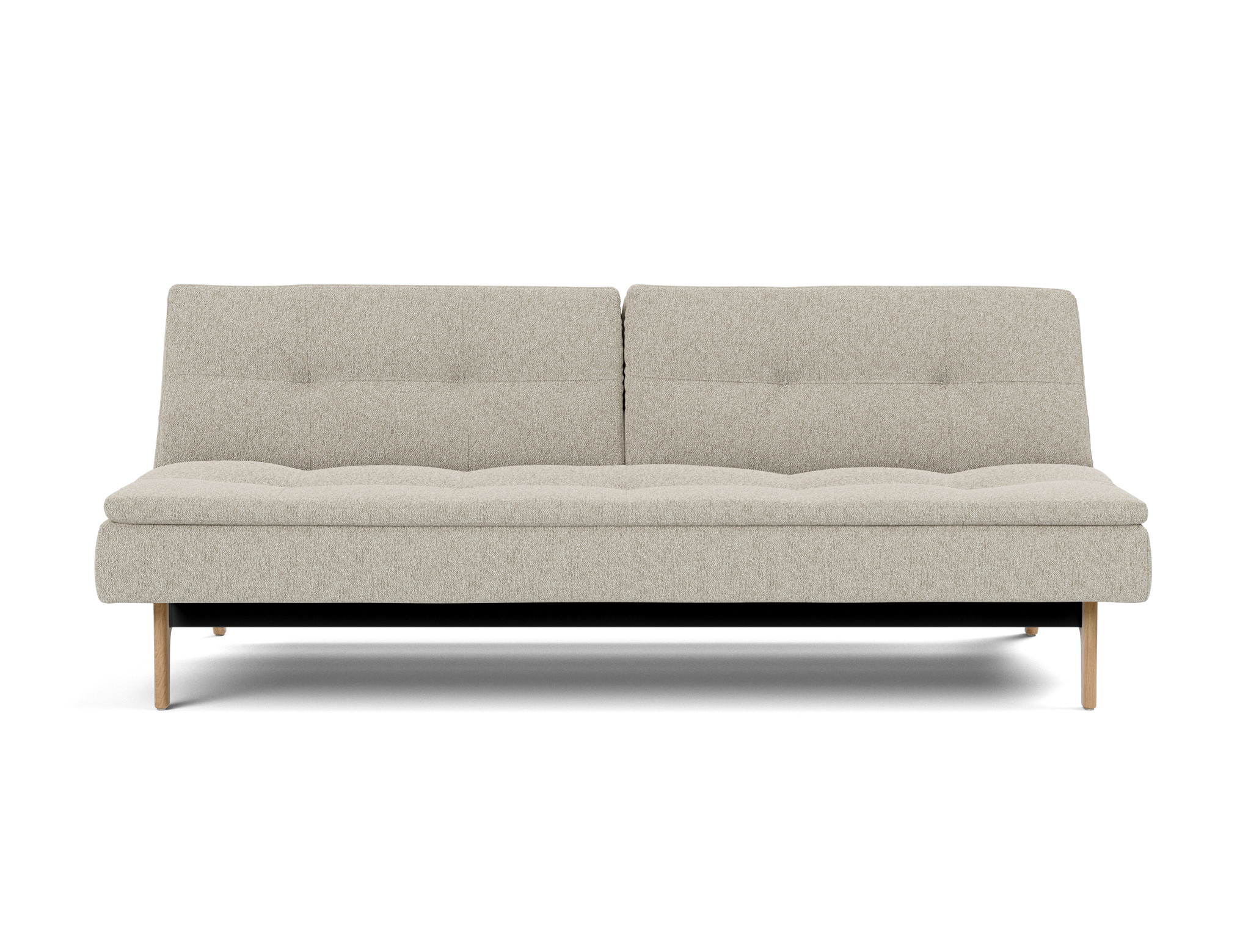 Schlafsofa Dublexo Boucle Skandi 539-Beige Beine Eiche