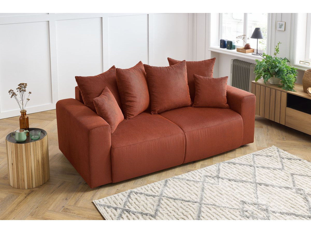 Bobochic Envy Sofa 2-Sitzer Cordsamt Orange