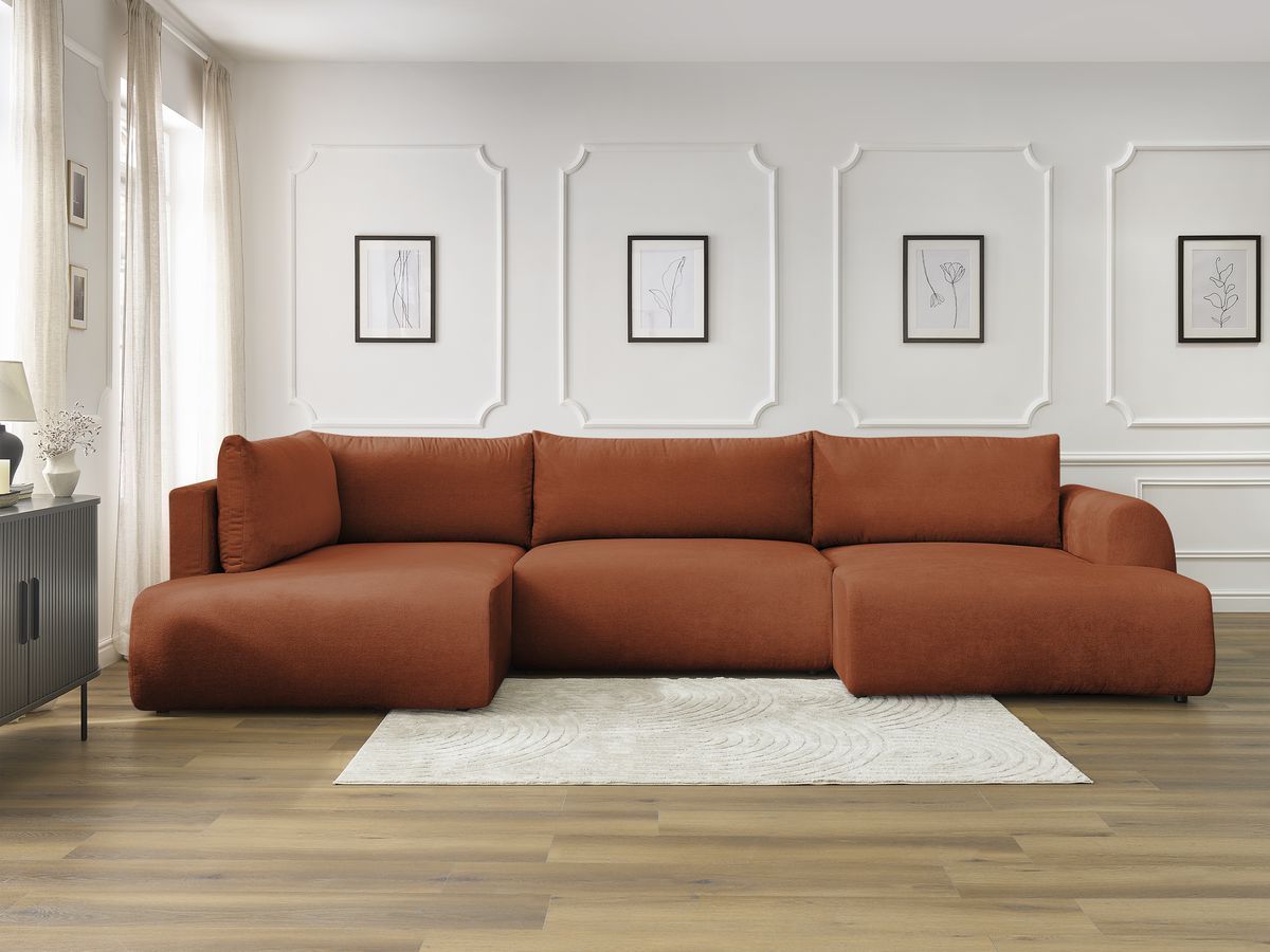 Bobochic Lucien Wohnlandschaft Stoff Orange Ecke rechts