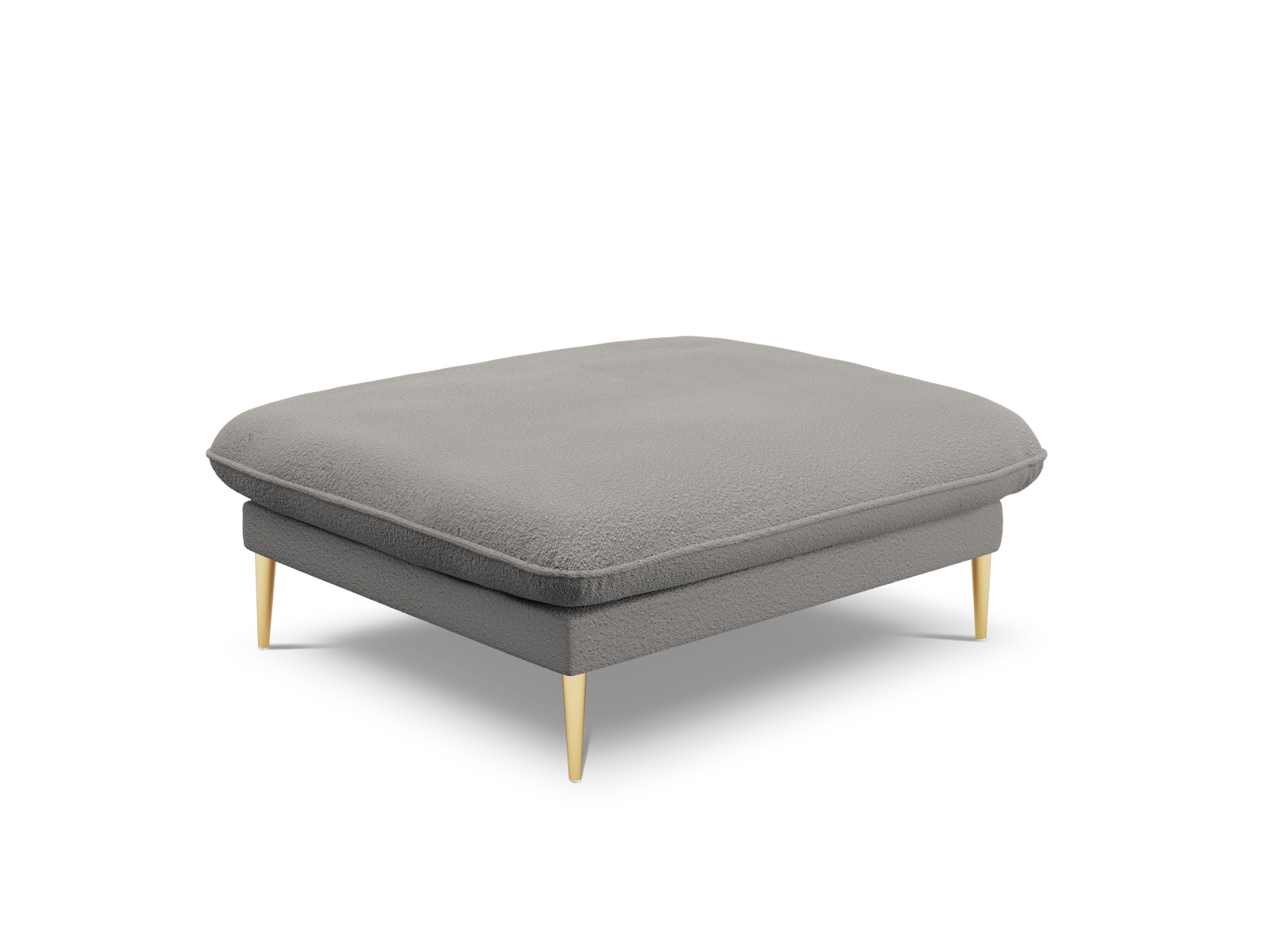 Cosmopolitan Design Pouf Vienna Boucle Ascot Grau Beine Gold