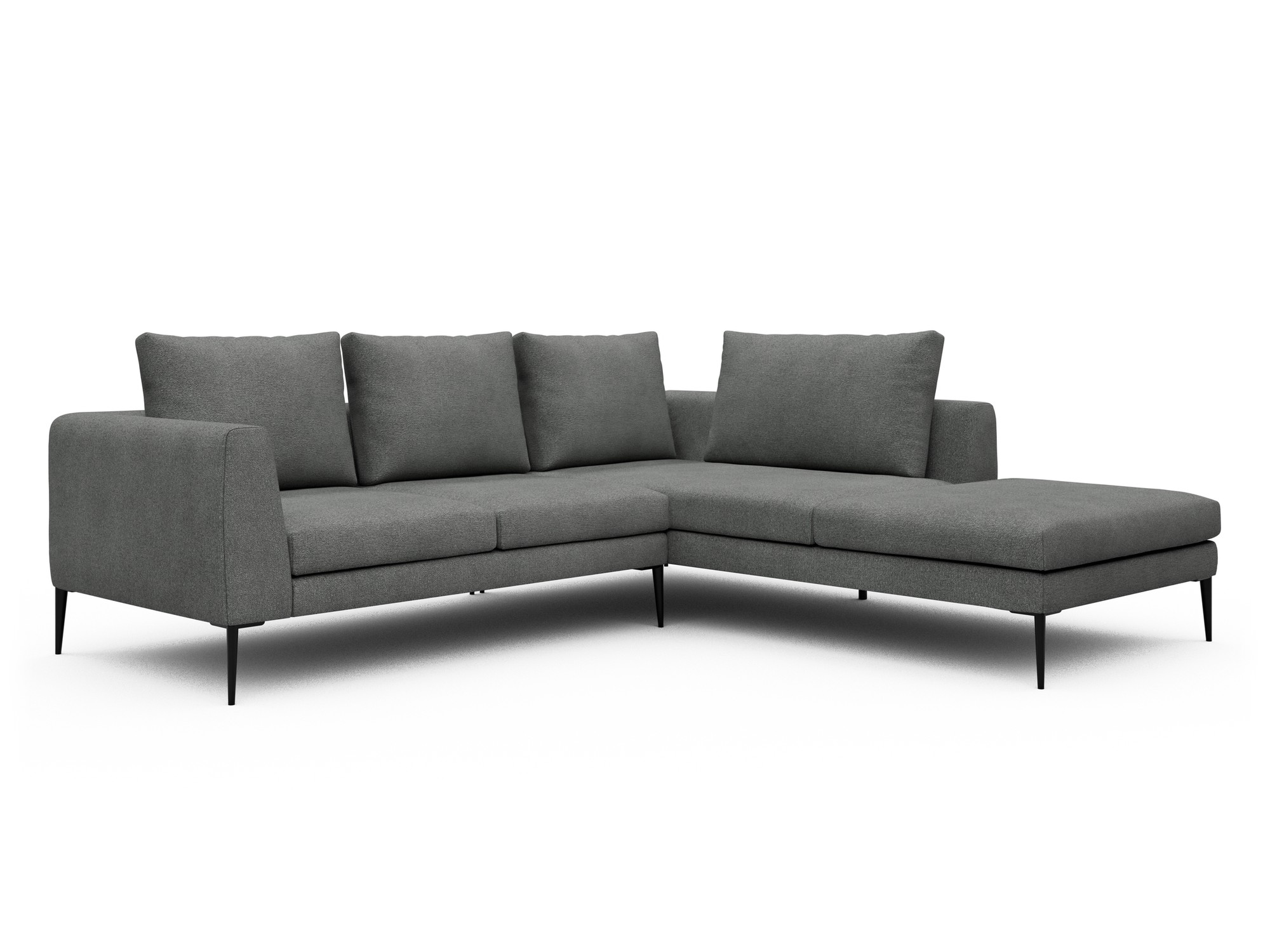 Skandi Home Ecksofa Paul Relax-Ecke rechts mit 2-Sitzer Boucle-Ash-Grey moebelfaktor