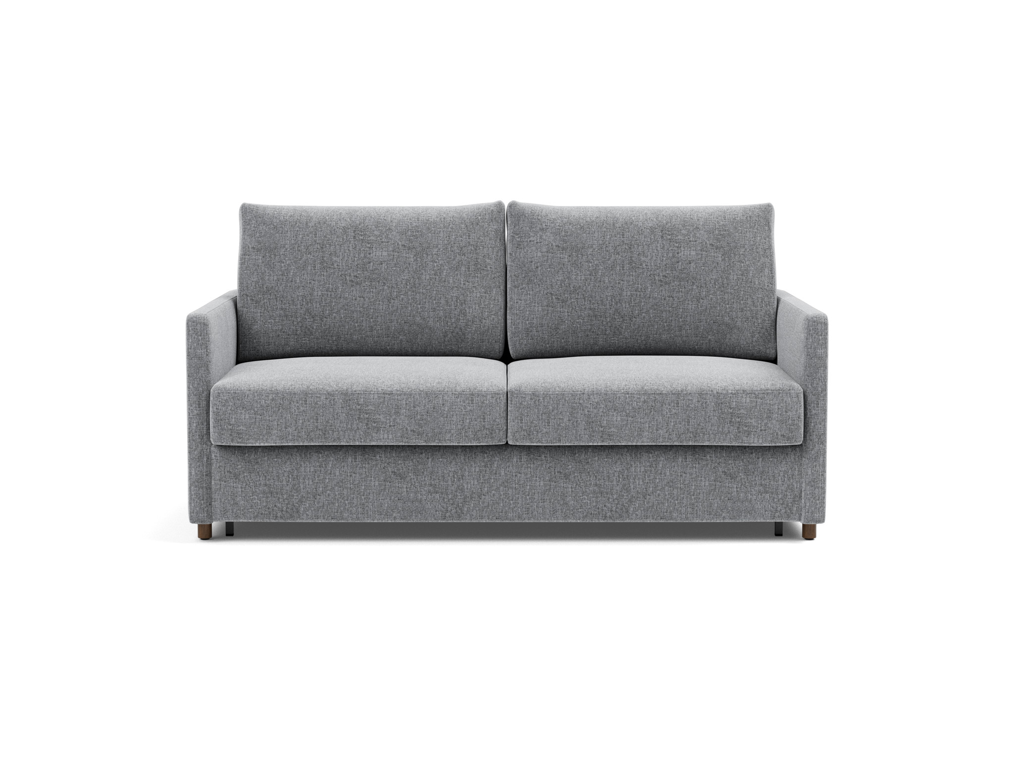 Schlafsofa Neah mit Slim-Armlehnen 160 Strukturierter Stoff Twist 565-Granite