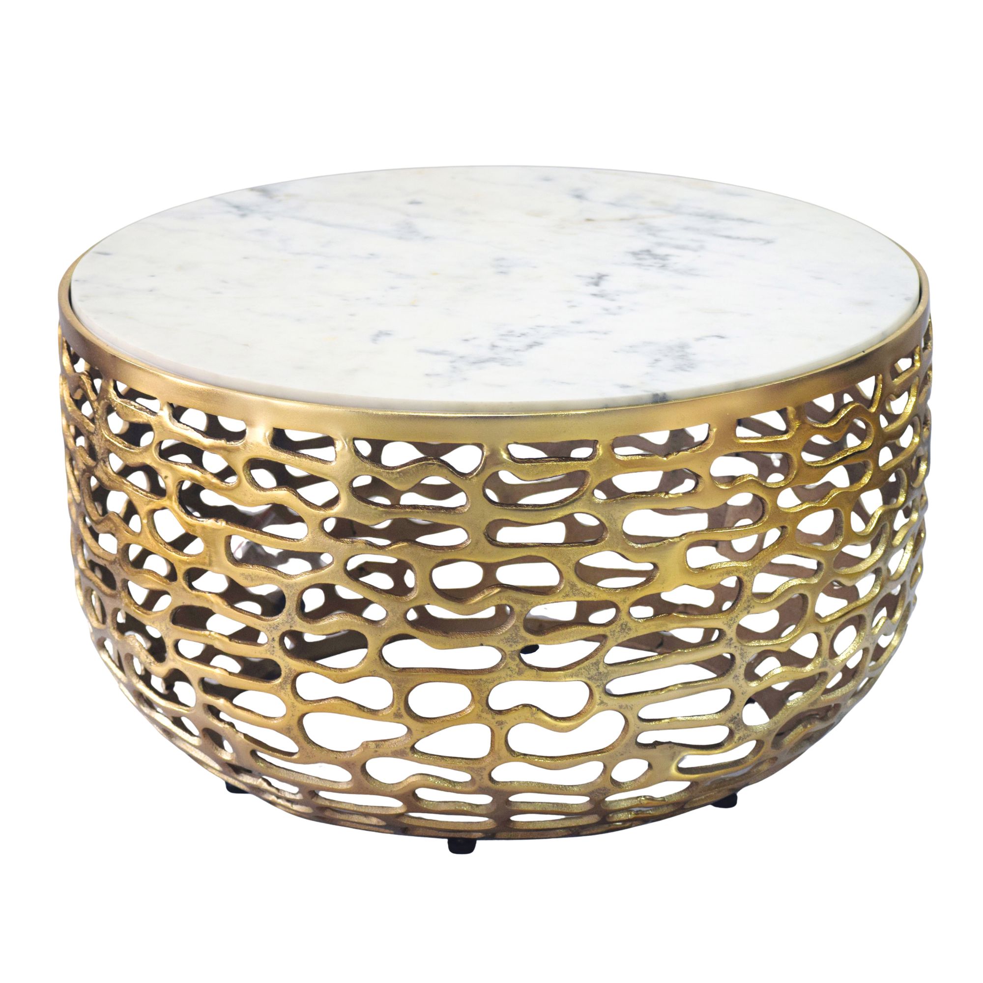 Couchtisch Sandve Marmor Gold Ø 60 cm