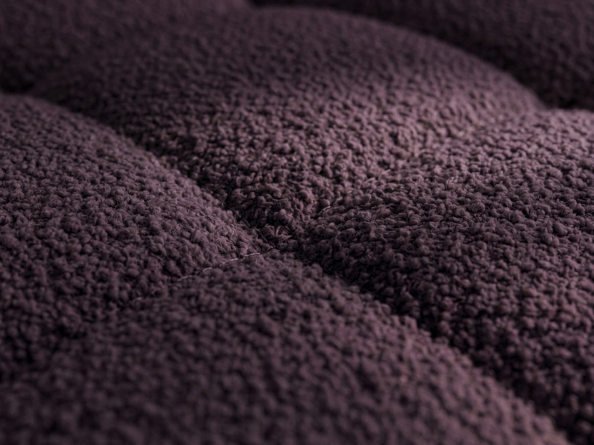 Bobochic Madison Ecksofa mit Schlaffunktion und Bettkasten Stoff Violett