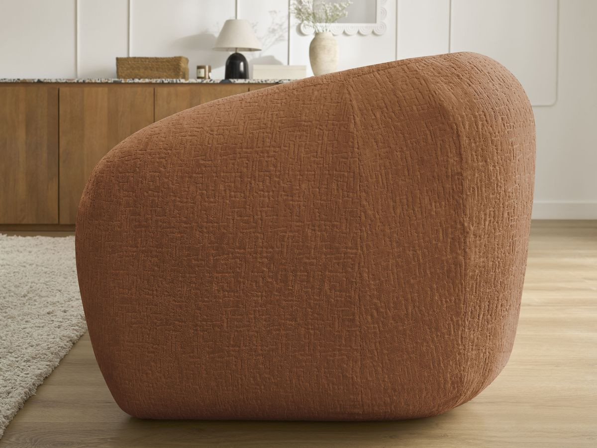 Bobochic Neyo Schlafsofa 3-Sitzer Strukturstoff Orange
