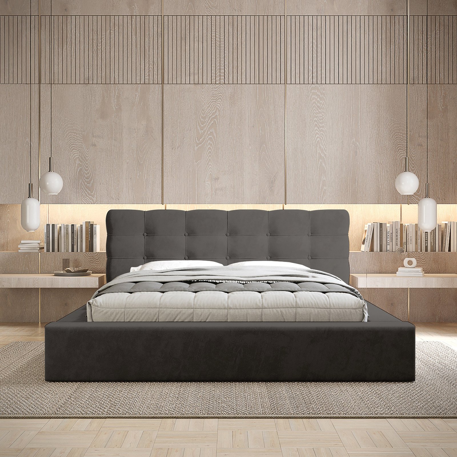 Polsterbett Pavo Chenille 180x200 mit Metallrahmen Ditra-New 14