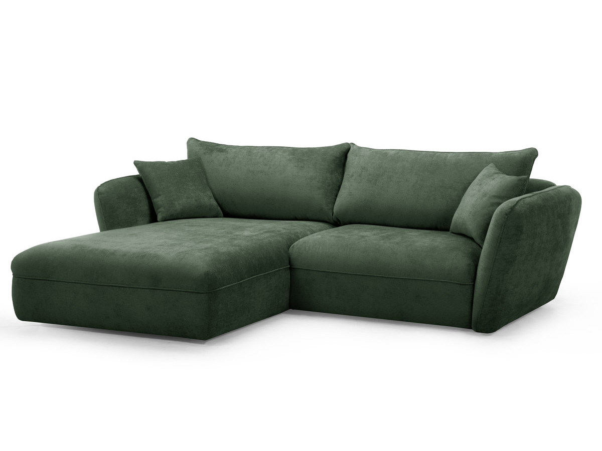 Bobochic Luigi Ecksofa Strukturstoff Grün Ecke links