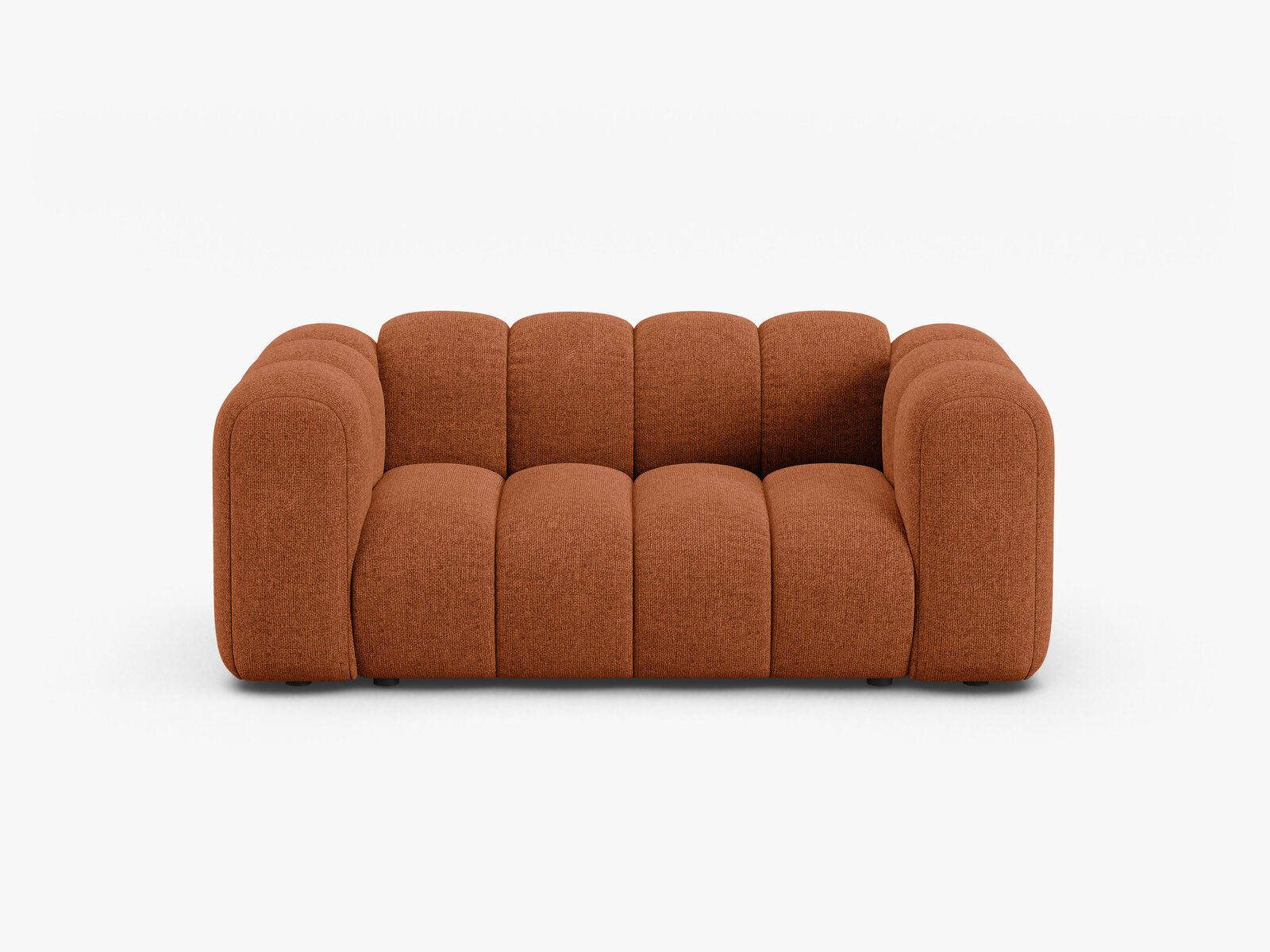 Micadoni Sofa Lupine 2-Sitzer kleine Version Chenille Eden Ziegel