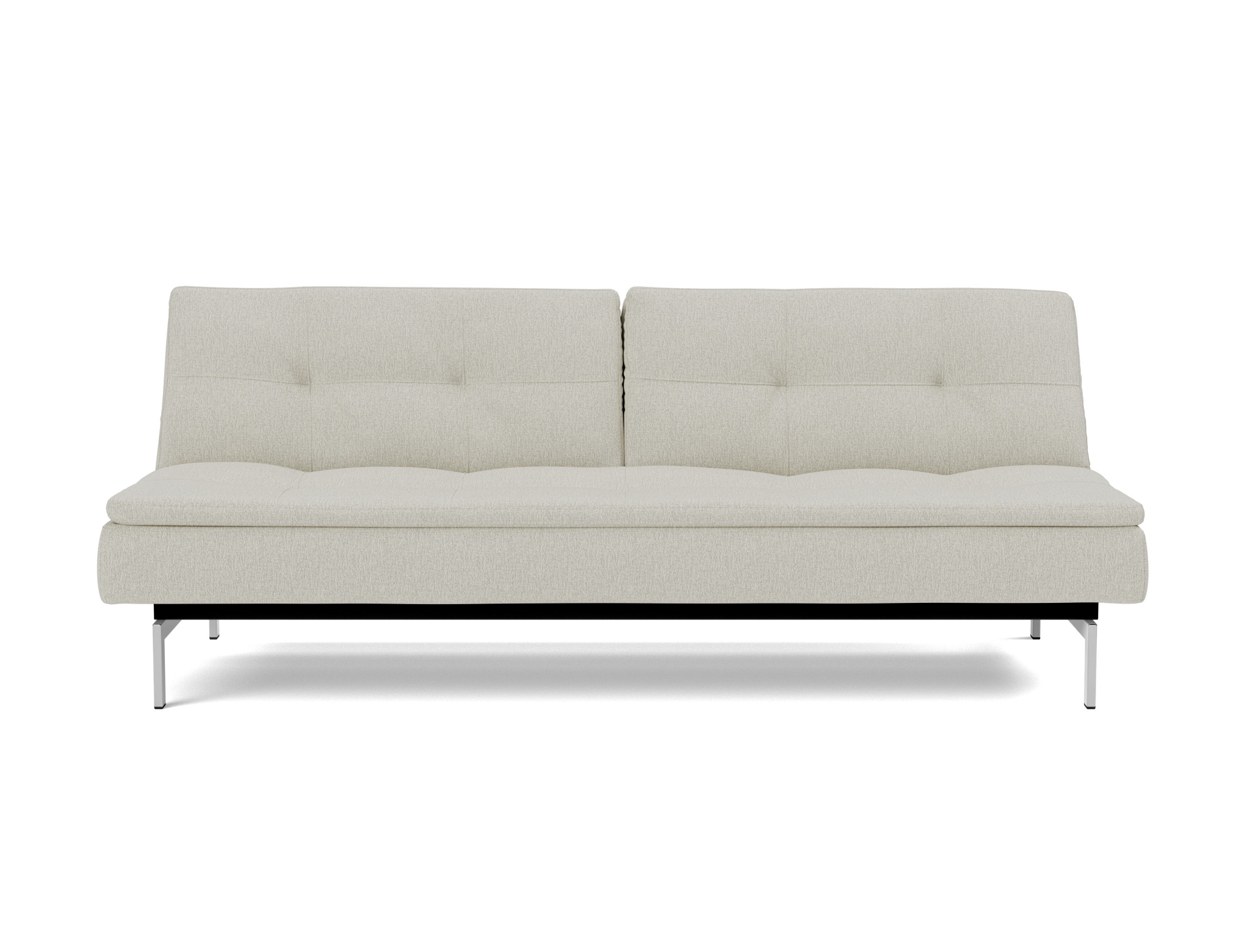 Schlafsofa Dublexo Flachgewebe Mixed Dance 527-Natural Beine Chrom