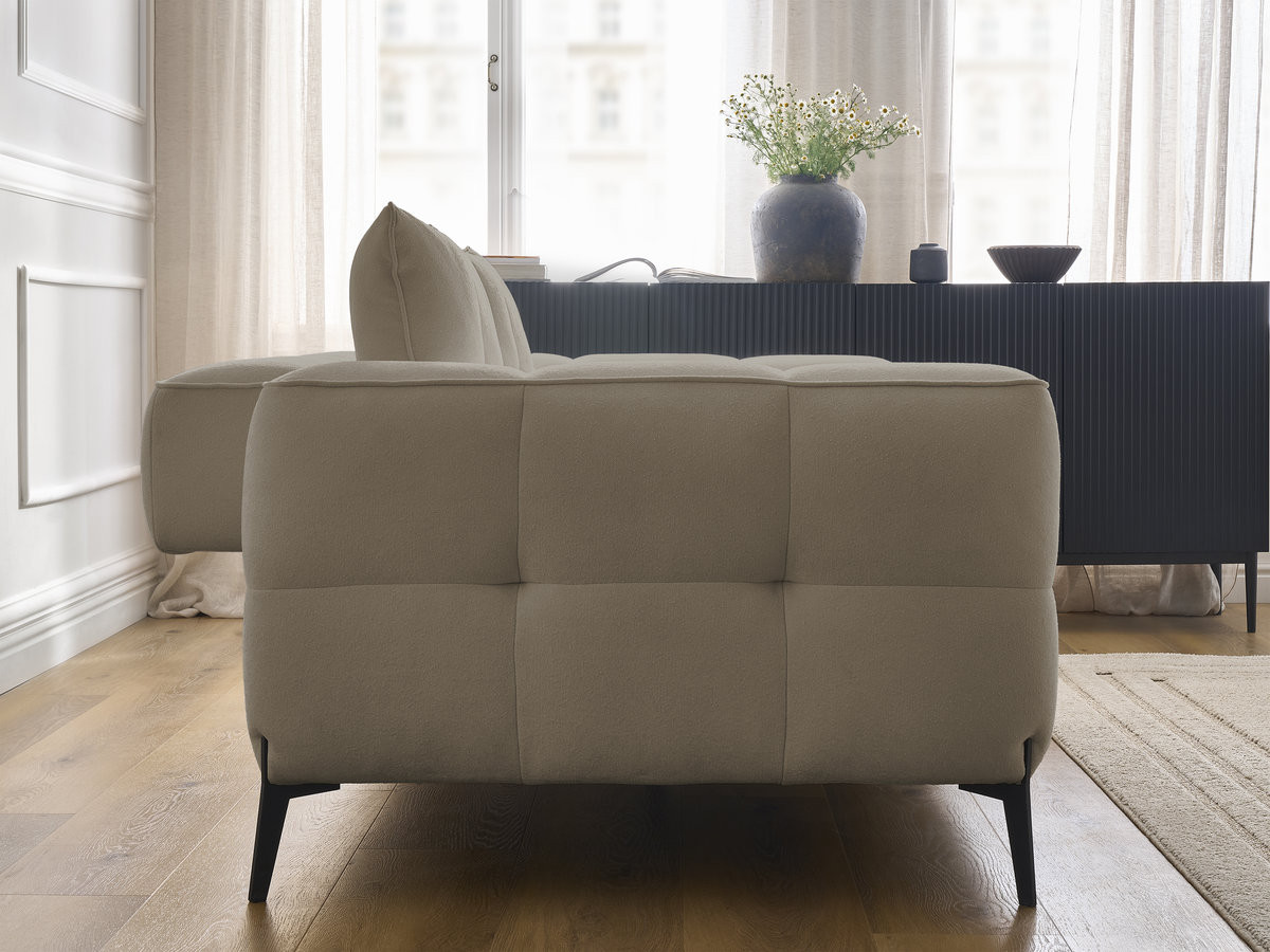 Bobochic Anis Sofa 3-Sitzer Strukturstoff Taupe