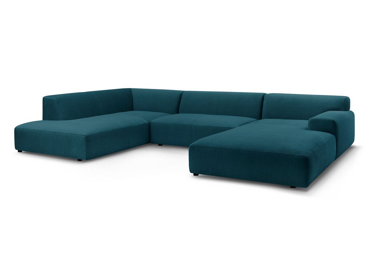 Bobochic Lavena Wohnlandschaft 359 × 220 cm Samt Dunkelblau Ecke rechts