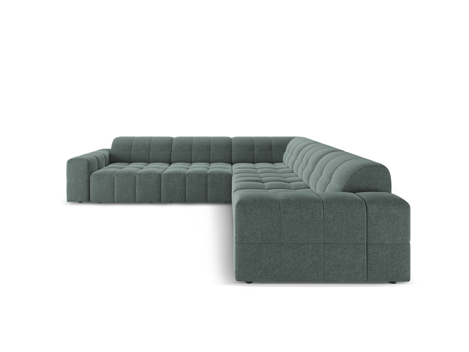 Cosmopolitan Design Symmetrisches Ecksofa Chicago 4-Sitzer Chenille Haga Petrol