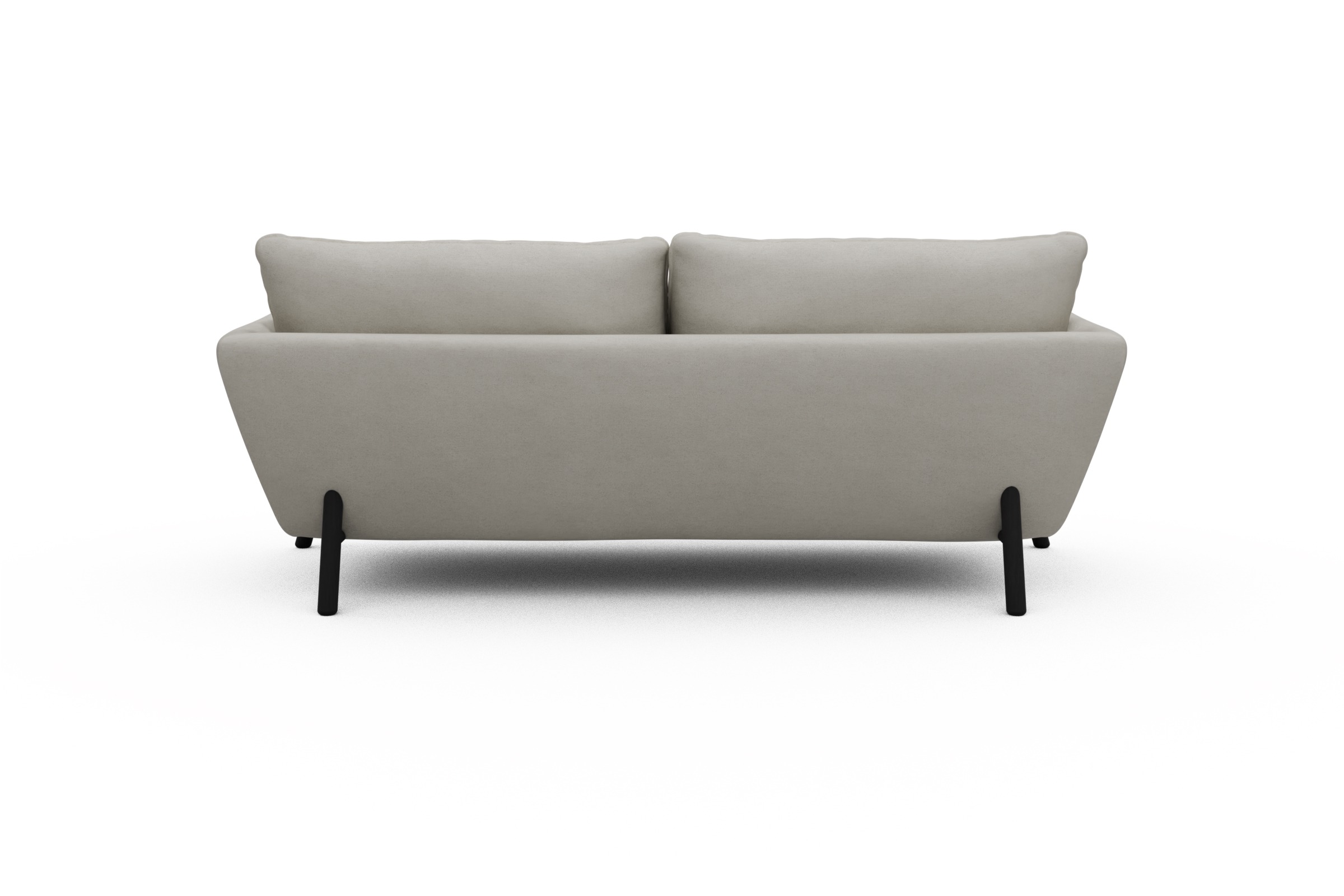 Sofa Emil 3-Sitzer Beinfarbe Eiche Schwarz Denari-Clean-Beige