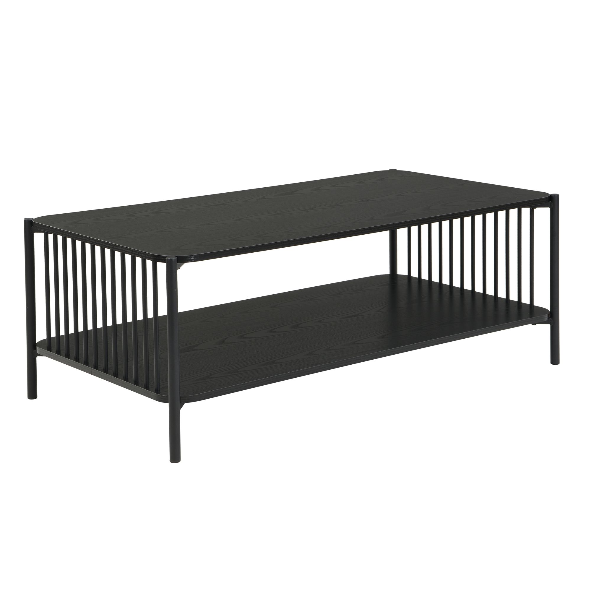 Couchtisch Spillum Eiche Schwarz 110 × 60 × 42 cm