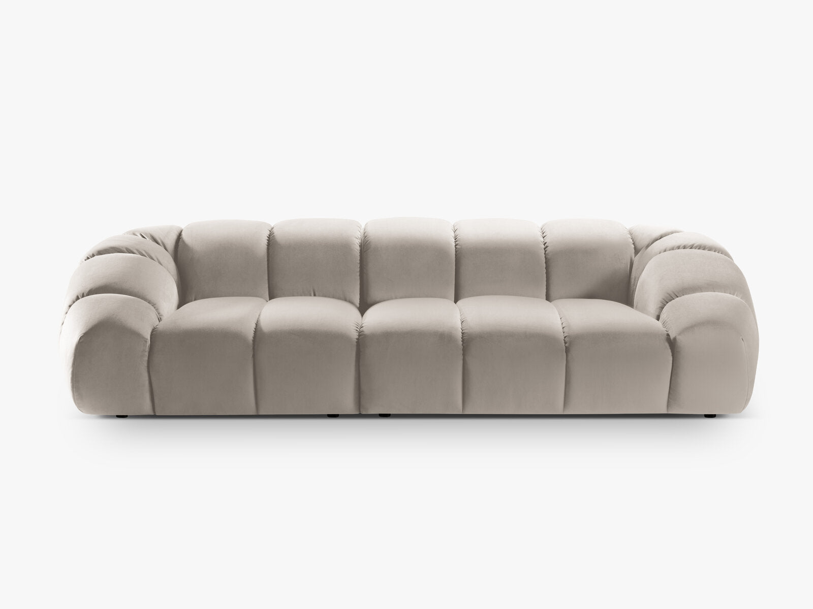Micadoni Sofa Diana 4-Sitzer Samt Beige
