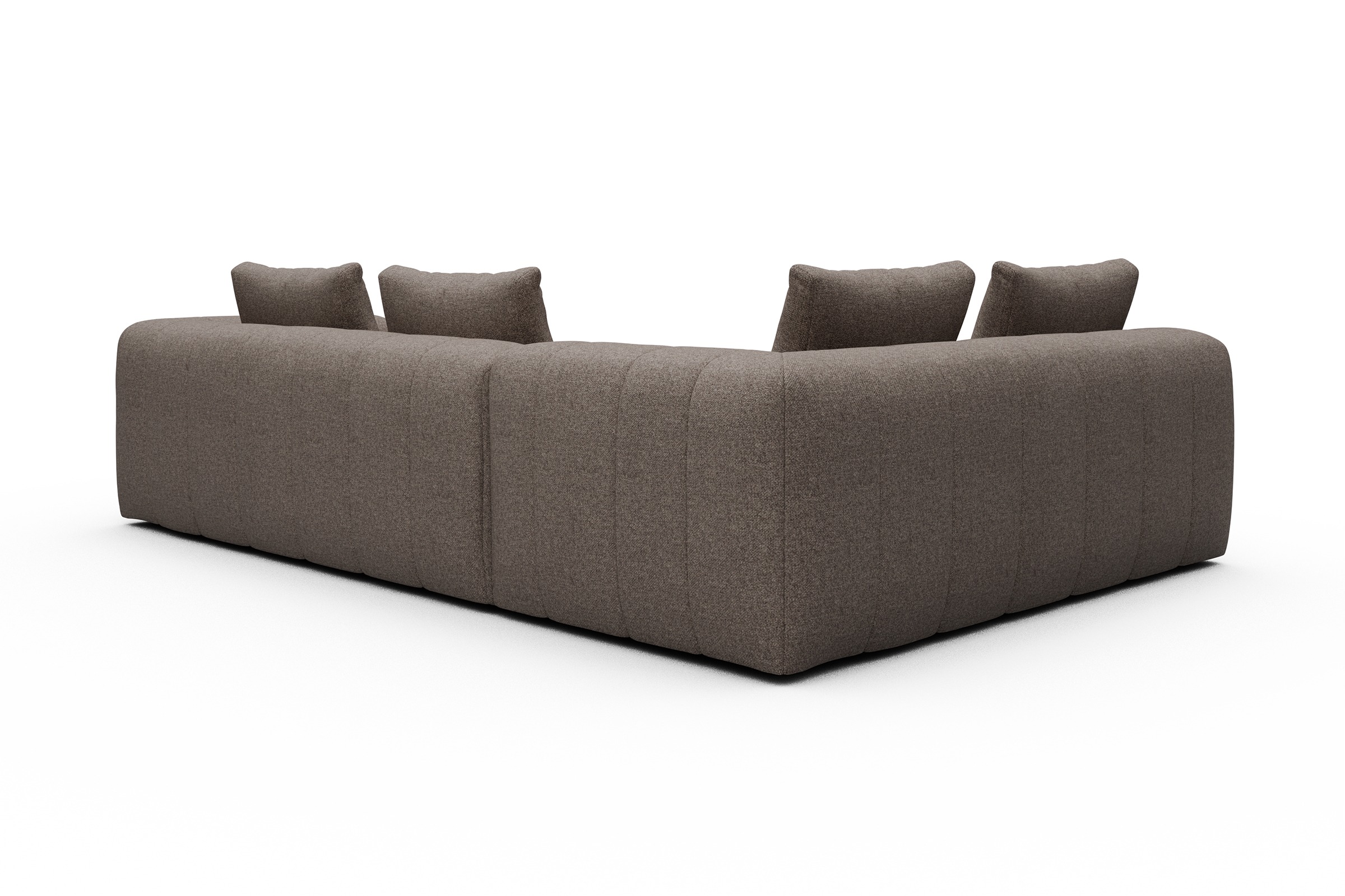 Ecksofa Hugo 2x 2,5-Sitzer Armlehne rechts Sama-Stone