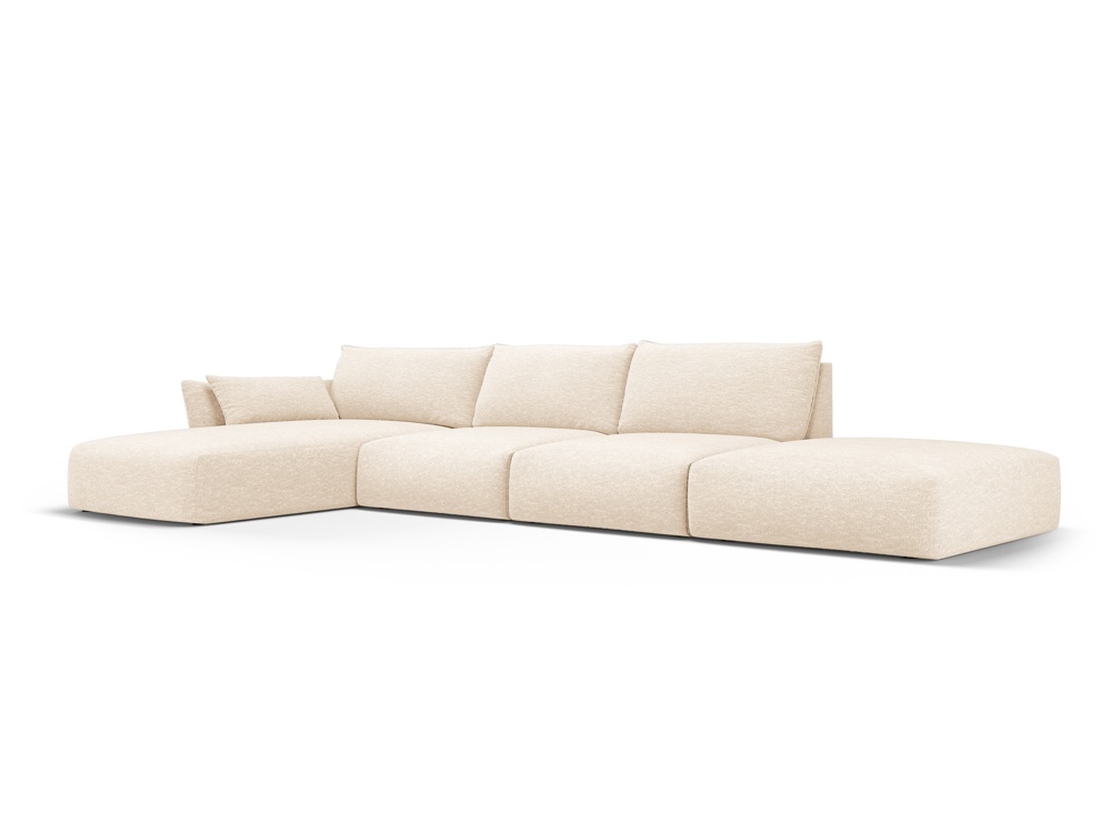 Cosmopolitan Design Ecksofa Matera 5-Sitzer offen Chenille Eden Helles Beige Links