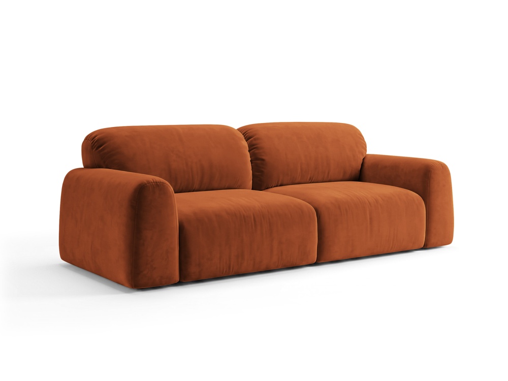Cosmopolitan Design Sofa Milan 4-Sitzer Samt Bluvel Terrakotta